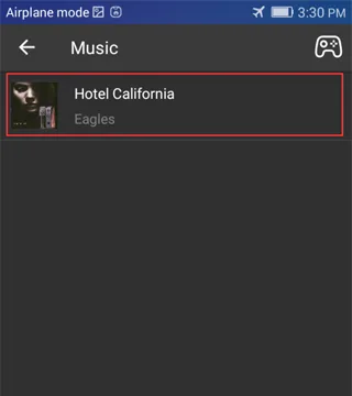 Synkronisert musikkmappe vist i Enjox Remote-appen på Android (trinn 3)