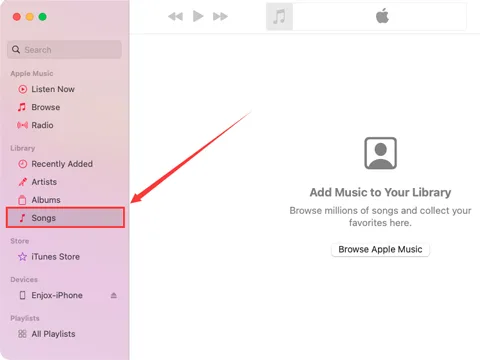 Koble en iPhone til iTunes for å synkronisere musikk (trinn 1)